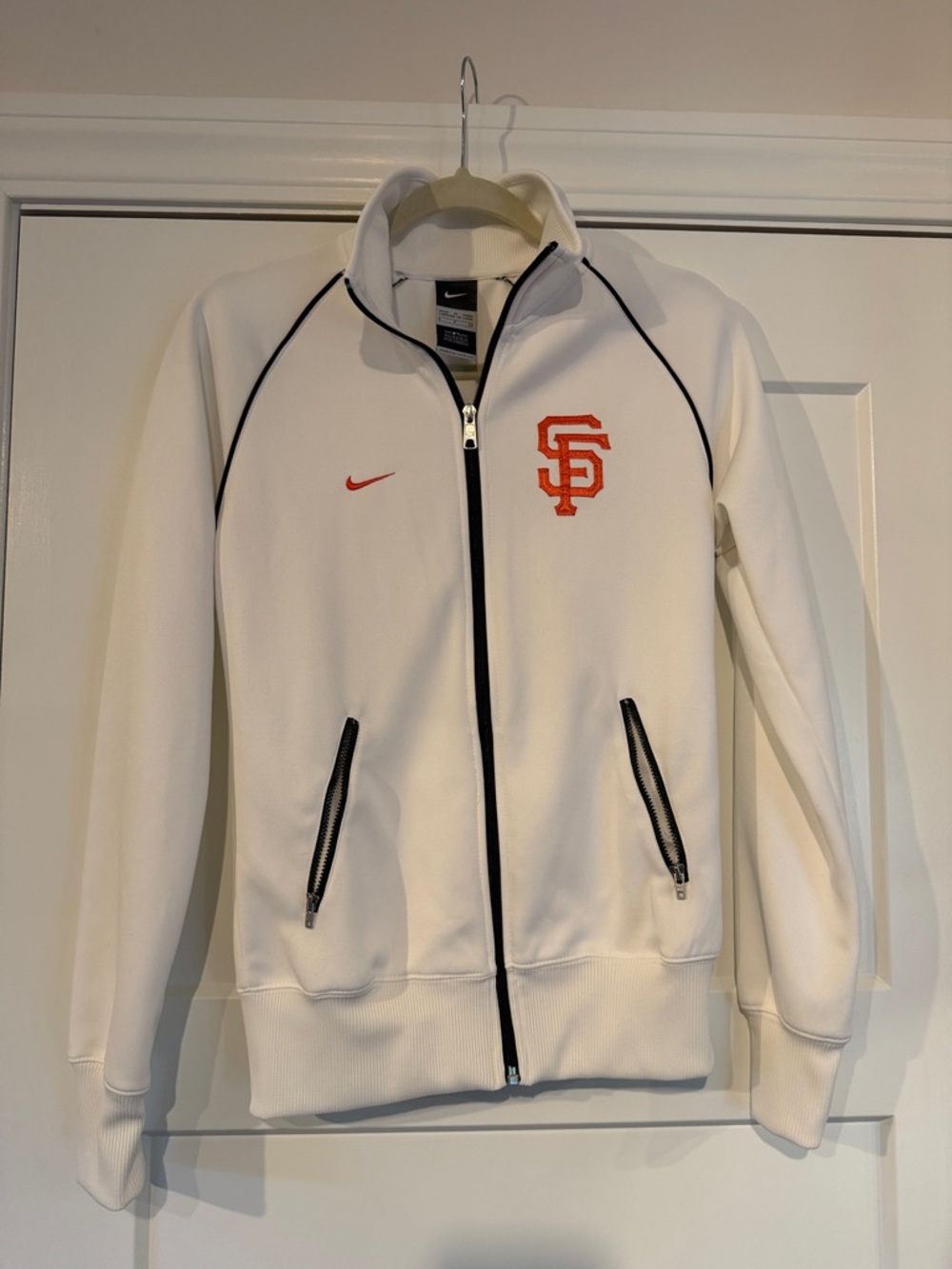Nike White Track Jacket SF Giants logo small